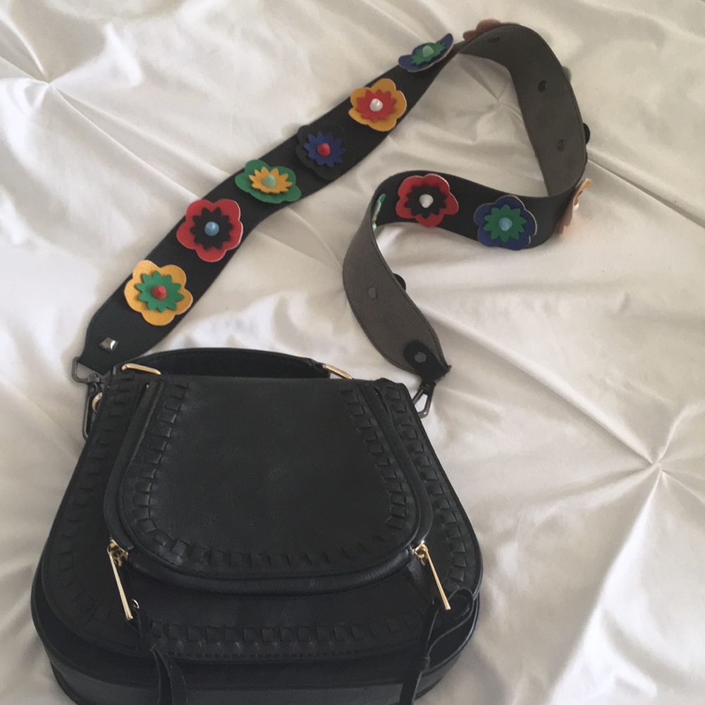 Floral purse strap
